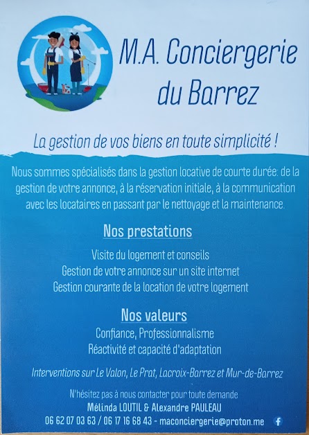 M.A. Conciergerie du Barrez à Lacroix-Barrez (Aveyron 12)