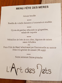 Menu du L'ART DES METS SAINT SEVER (40) à Saint-Sever