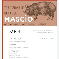 Restaurant Trattoria Villa Bonin à San Gottardo (le menu)