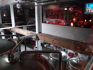 A row of beer taps