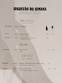 Restaurant portugais Versículo d'O Faia à Lisbon - menu / carte