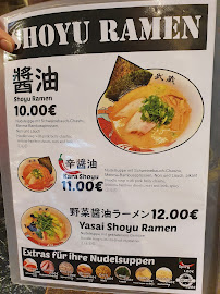 Menu du Takezo à Düsseldorf
