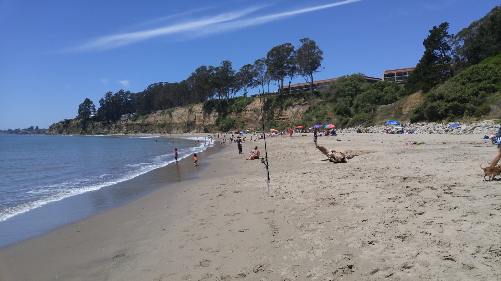 Fotografie cu New Brighton Beach cu o suprafață de nisip strălucitor