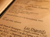 La Petite Chaise à Paris menu