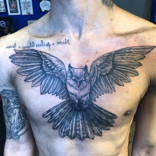 Explore ignorant style tattoo ideas, creative tattoo ideas in Chicago, available at Studio One Ink Chicago Tattoo Shop