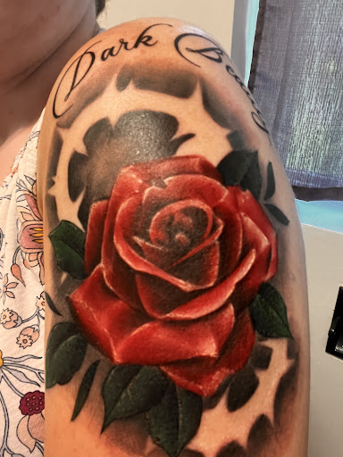 Explore sleeve tattoo idea, creative tattoo ideas in Wisconsin Dells, available at Twisted Dimensions Tattoo Studio