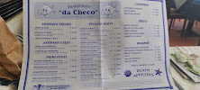 Carte du Ristorante Checo à Lido di Volano