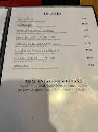 Menu / carte de La Voltera à Châteauneuf-du-Faou