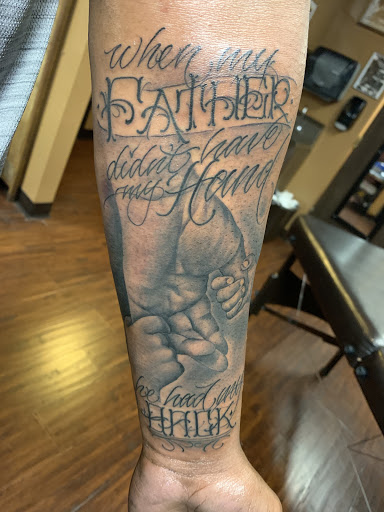 Explore saw tattoo ideas, creative tattoo ideas in Huntsville, available at Art-I-Facts Tattoo Gallery