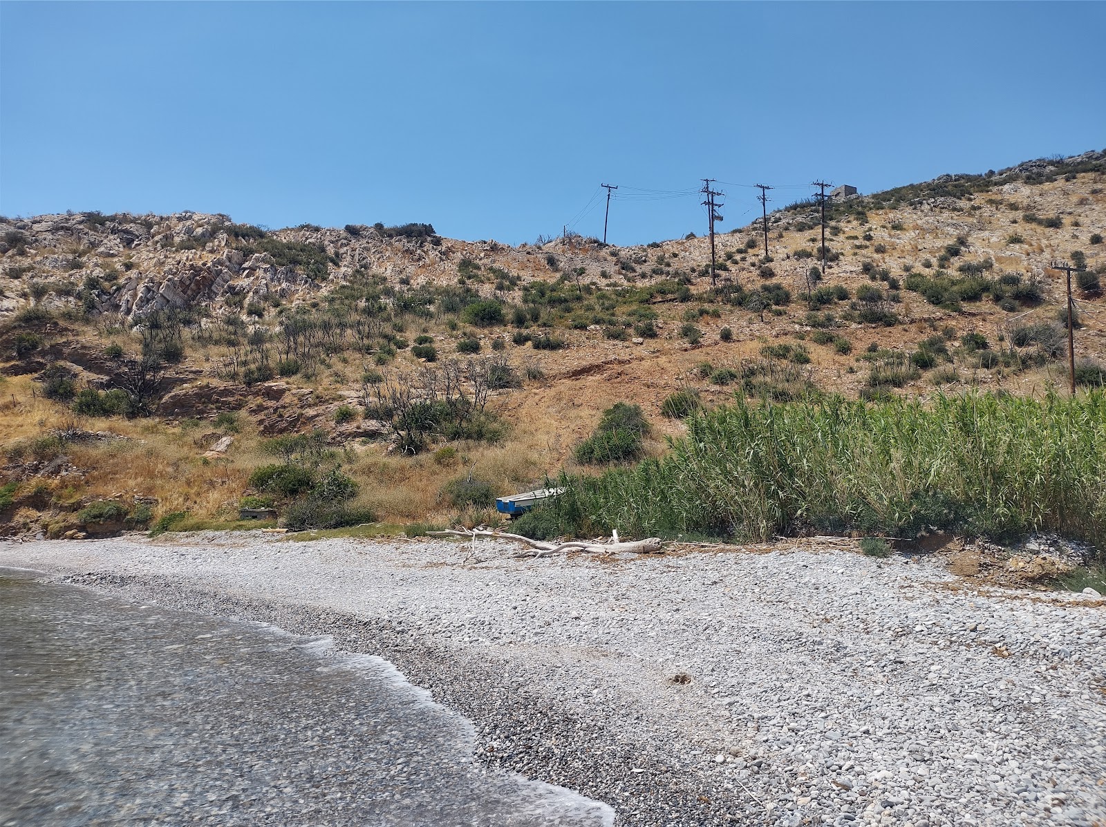 Agios Ioannis Beach'in fotoğrafı düz bir kıyı şeridi ile birlikte