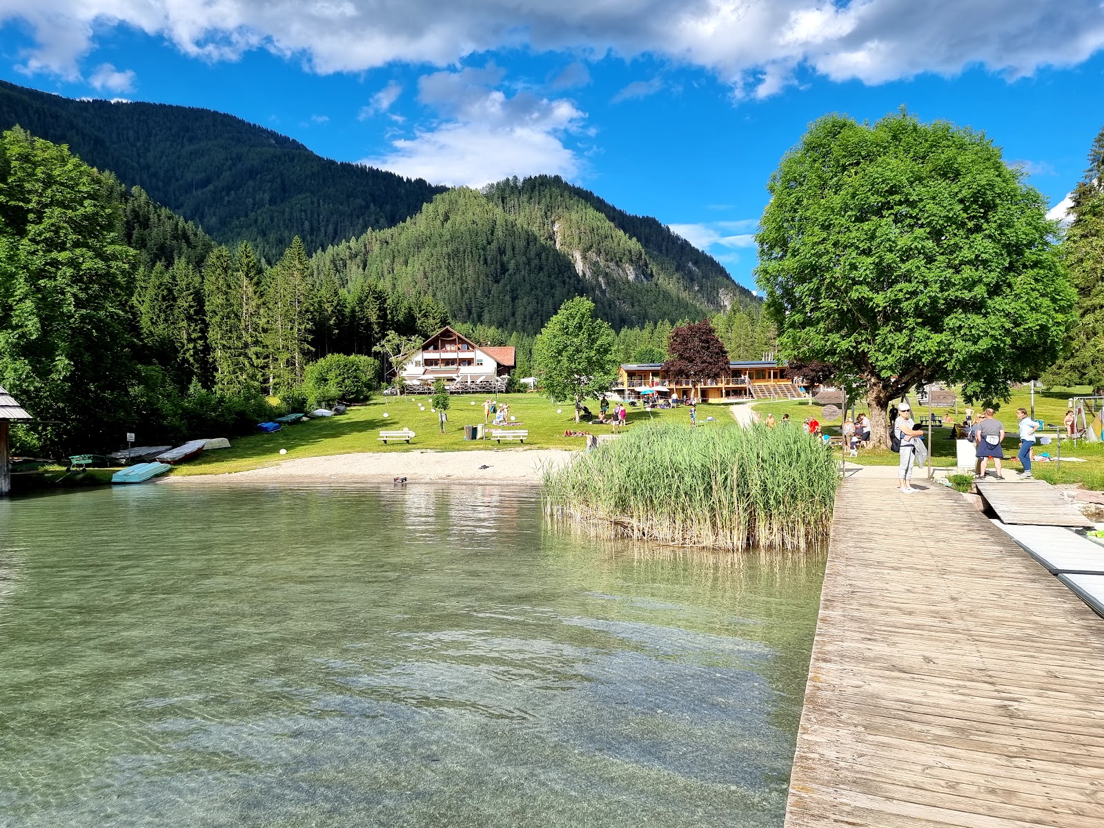 Strandbad Stockenboi'in fotoğrafı kısa, düz kıyı şeridi ile birlikte