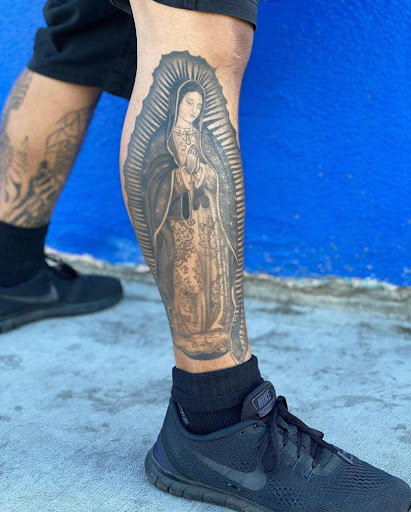 Explore background shading tattoo ideas, creative tattoo ideas in San Diego, available at Hustle Tattoo & Piercing Studio