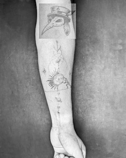 Explore small chest tattoo ideas for guys, creative tattoo ideas in New Orleans, available at Catahoula Tattoo 