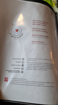 Mi gioco la pizza à Chiuduno menu