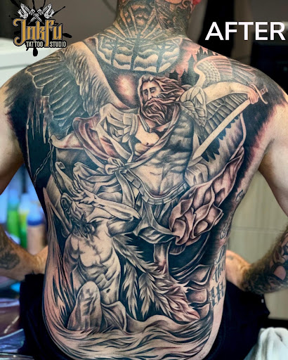 Explore small cover up tattoo ideas, creative tattoo ideas in Omaha, available at Inkfu Tattoo Studio