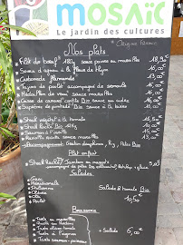 Restaurant de la Serre Mosaïc à Houplin-Ancoisne menu