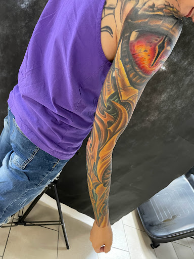 Explore lean tattoo ideas, creative tattoo ideas in Sarasota, available at SEVEN SINS Tattoo Studio