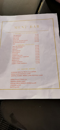 Trattoria pizzeria caffetteria San giorgio à Milan carte