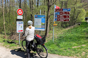 Orientierungstafel für Wanderer und Radfahrer