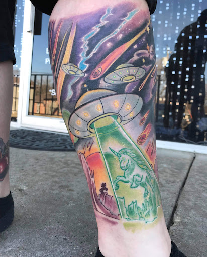 Explore back of arm tattoo ideas, creative tattoo ideas in Ankeny, available at All Day Tattoo and Art Studio