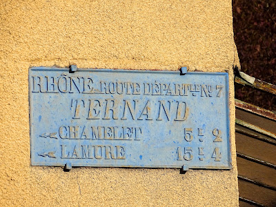 Plaque de cocher à Ternand