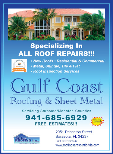 Gulf Coast Roofing Inc. in Sarasota, Florida