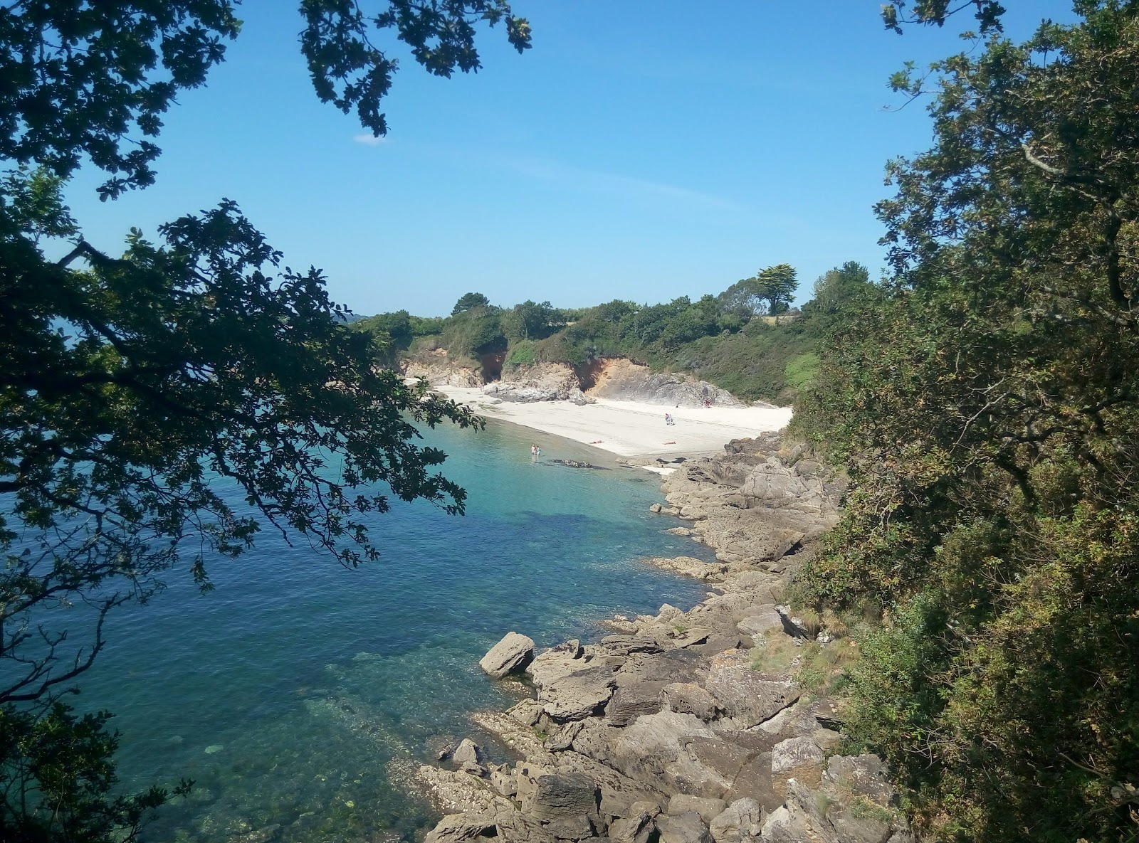 Foto van Plage des 4 sardines met turquoise puur water oppervlakte