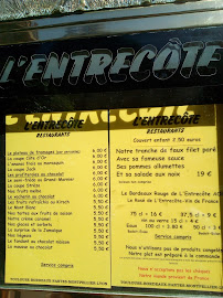 L'Entrecôte à Nantes menu