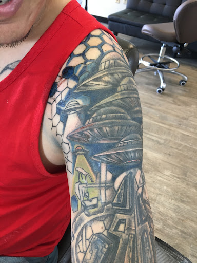 Explore kansas city chiefs tattoo ideas, creative tattoo ideas in Richmond, available at Art Period llc Tattoos and Artwork by Leigh Odom