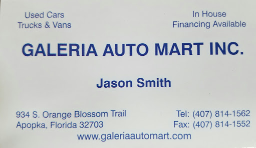 Used Car Dealer «Galeria Auto Mart Inc», reviews and photos, 934 S Orange Blossom Trail, Apopka, FL 32703, USA