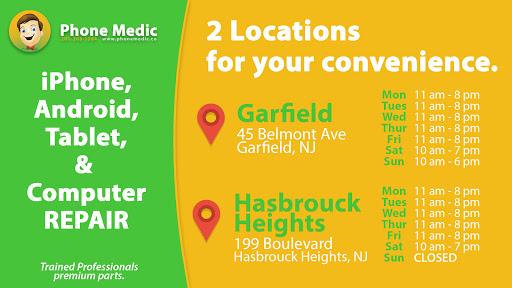 Cell Phone Store «Phone Medic Smart Device Repairs», reviews and photos, 45 Belmont Ave, Garfield, NJ 07026, USA