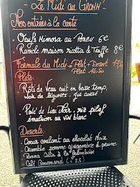 Restaurant Le Gromm à Talence (la carte)