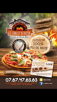 Carte du Pizza Au Feu De Bois LE CHALET À PIZZA à Vernouillet