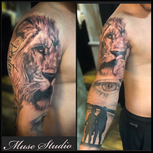 Explore cover up tattoo ideas male arm, creative tattoo ideas in Jefferson, available at Muse Studio Art & Tattoos (Private Studio)