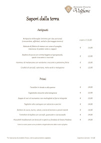 Menu du Pizzeria Valfiore à San Lazzaro