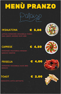 Menu / carte de Paraíso à Amendolara