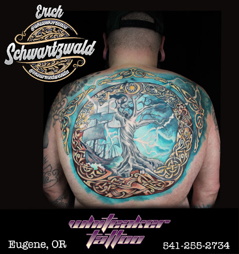 Explore tattoo of husband's name ideas, creative tattoo ideas in Eugene, available at Whiteaker Tattoo Collective