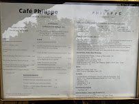Café Philippe à Paris carte
