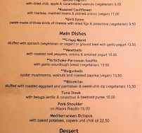 Menu du LALA à Berlin