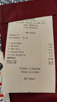 Restaurant Blu Water à Sorrento (la carte)