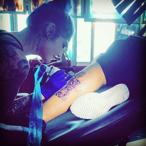 Explore chest tribal tattoo ideas, creative tattoo ideas in Savannah, available at Tramp Art Studios