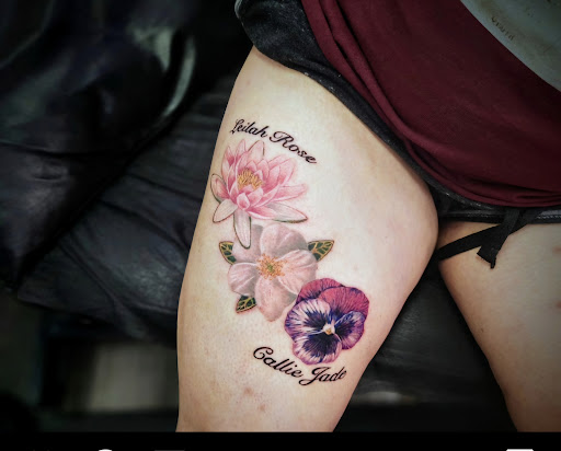 Explore oriental sleeve tattoo ideas, creative tattoo ideas in Valdosta, available at Acid Ink Tattoos