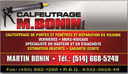 Calfeutrage M.Bonin