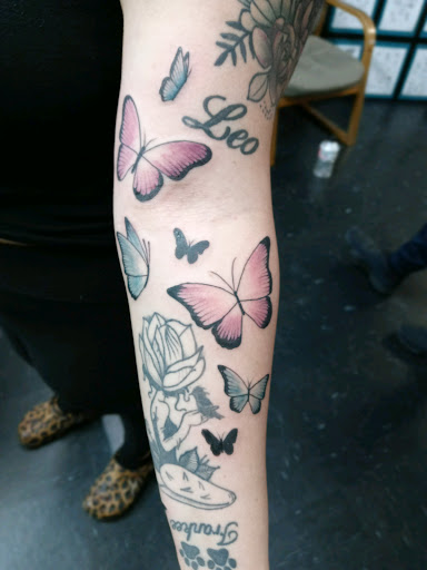 Explore religious sleeve tattoo ideas, creative tattoo ideas in Lakeland, available at 360 INKpressions