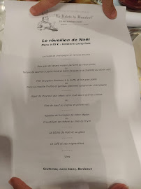 Restaurant français Le Relais de Beaufort à Beaufort (le menu)