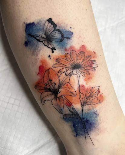 Explore cat tattoo ideas, creative tattoo ideas in Goose Creek, available at Red Kirin Tattoo