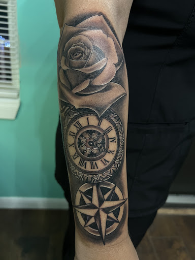 Explore spiderman tattoo ideas, creative tattoo ideas in Magnolia, available at Lucky Sparrow Tattoo Shop and Piercing