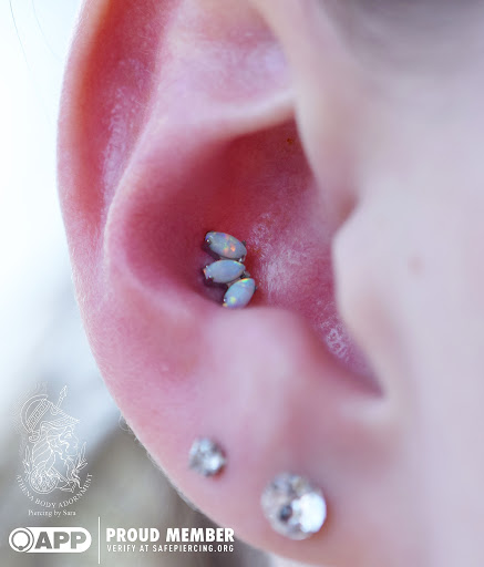 Explore powerpuff girl tattoo ideas, creative tattoo ideas in Pompano Beach, available at Athena Body Adornment