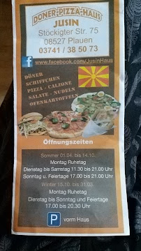 Menu / carte de Döner-Pizza-Haus Jusin à Plauen