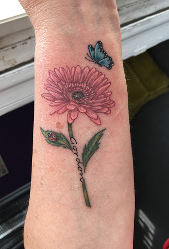 Explore gojo satoru tattoo ideas, creative tattoo ideas in Goshen, available at Lady Luck Studio